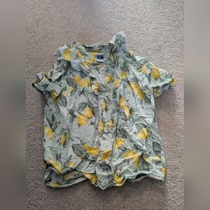 4T Old Navy Short Sleeved Lemon Dress Shirt